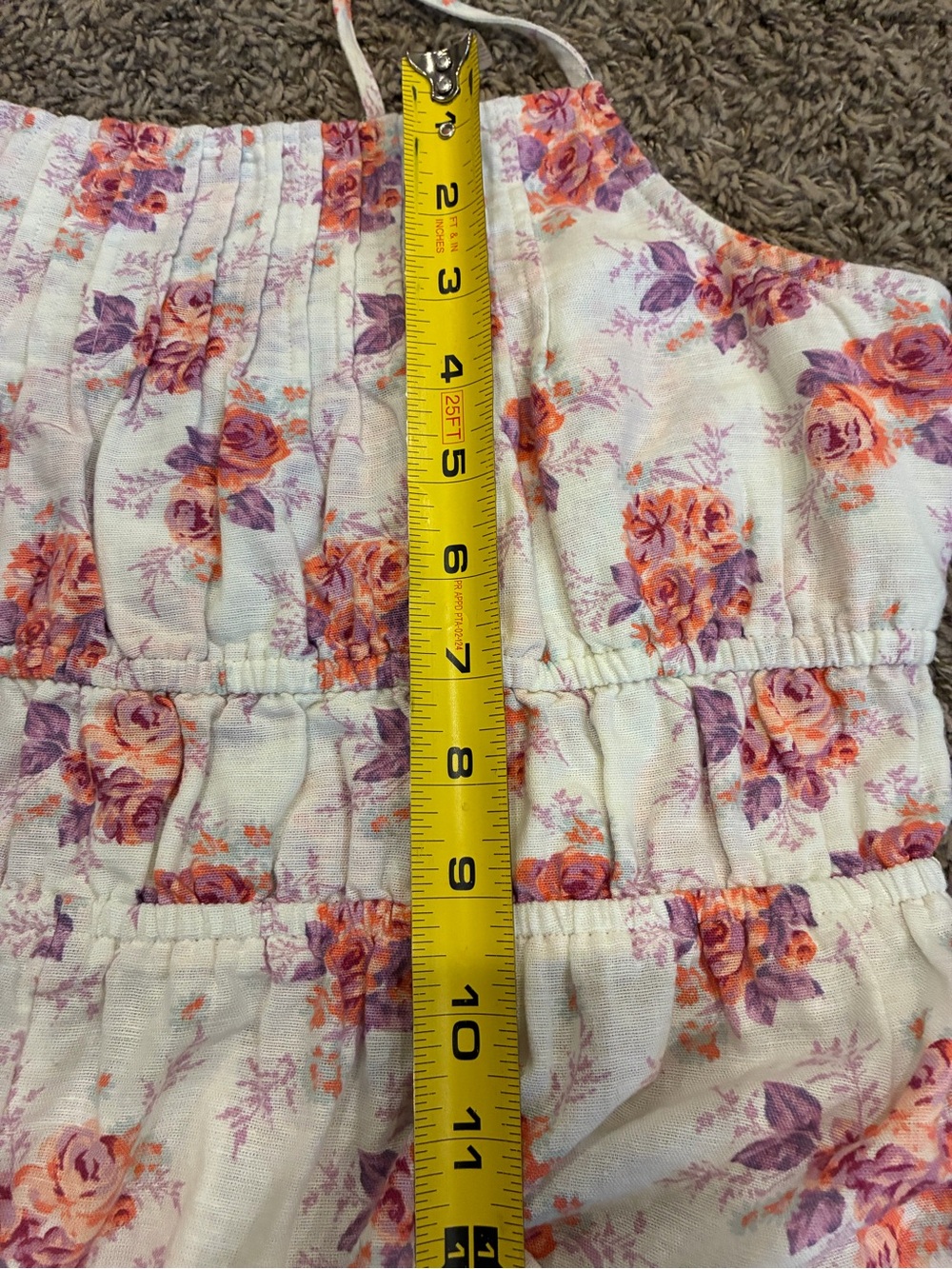 Laura Ashley x Lucky Brand Cream Floral Wide-Leg Capris Jumpsuit Size L - Picture 15 of 16